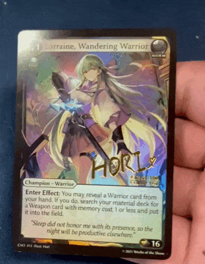 Lorraine, Wandering Warrior Collector Rare sample.