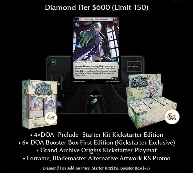 Diamond Tier Kickstarter graphic.