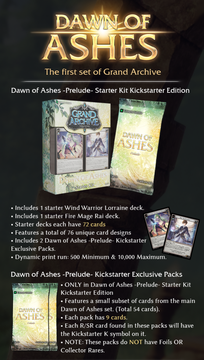 Dawn of Ashes Prelude Kickstarter graphic.